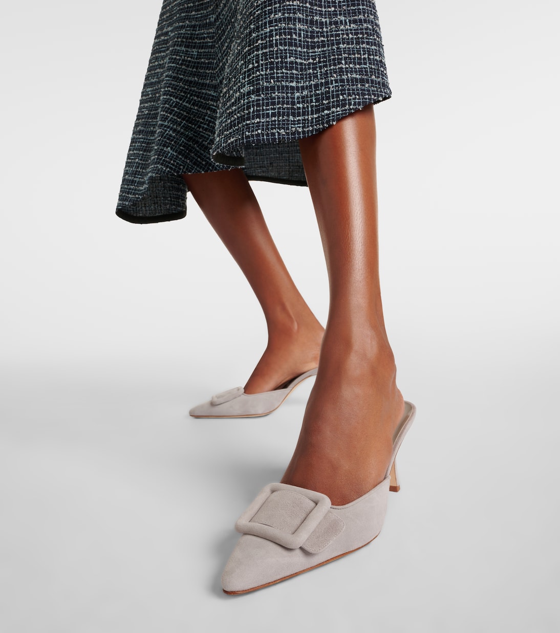 Mules Maysale in suede | Manolo Blahnik