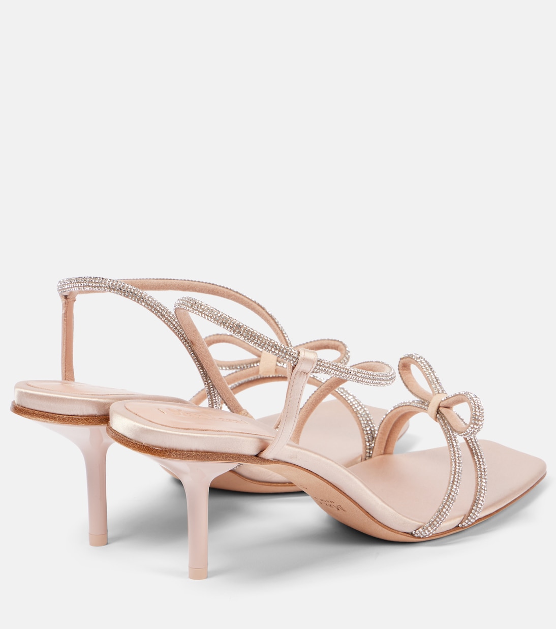 Crystalsa embellished satin sandals | Max Mara