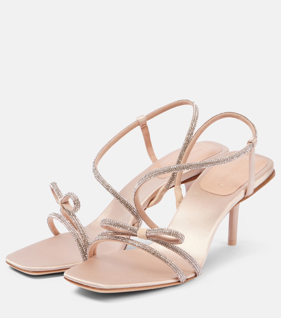 Crystalsa embellished satin sandals | Max Mara