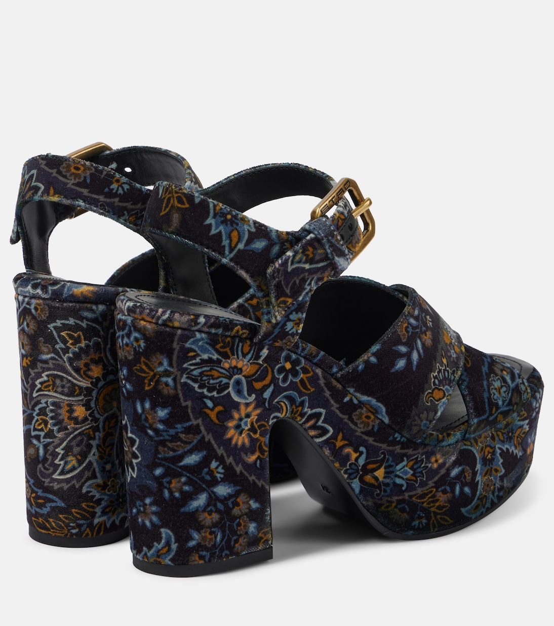 Floral velvet platform sandals | Etro