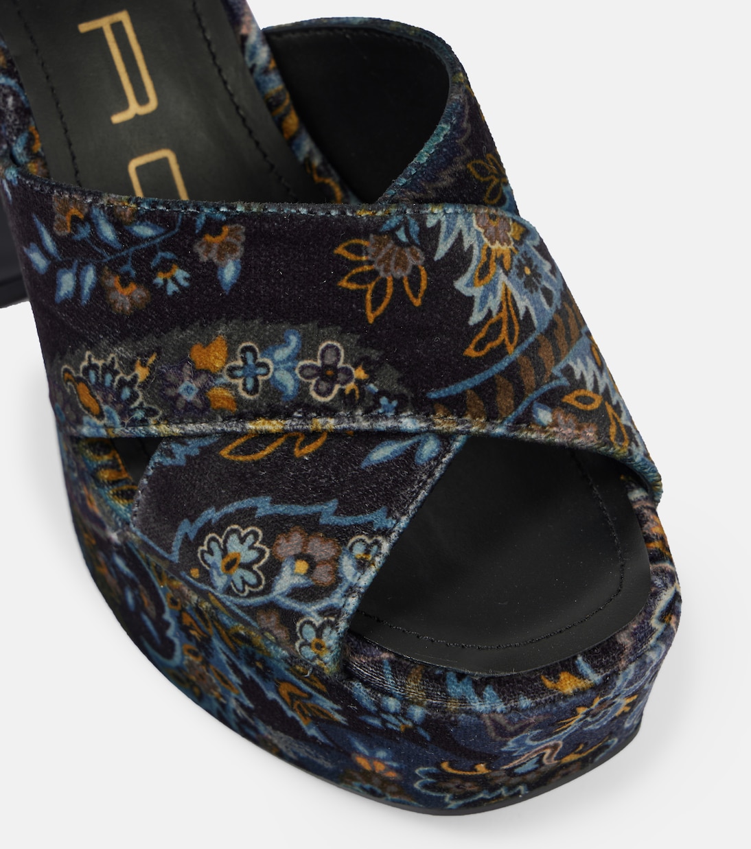 Floral velvet platform sandals | Etro