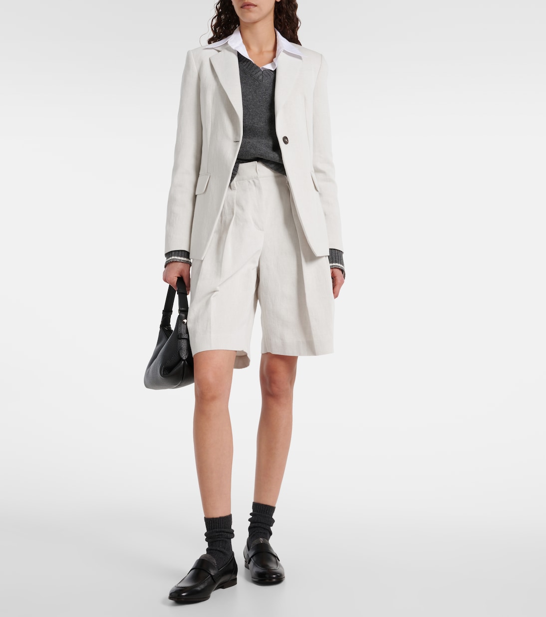 Mocassini in pelle con monili | Brunello Cucinelli