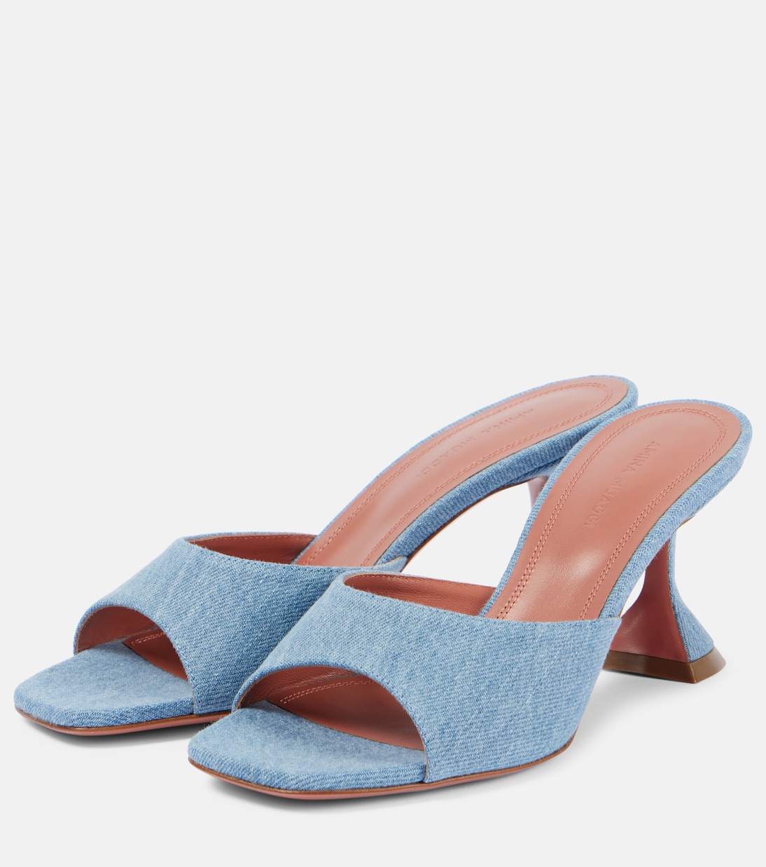 Lupita denim mules | Amina Muaddi