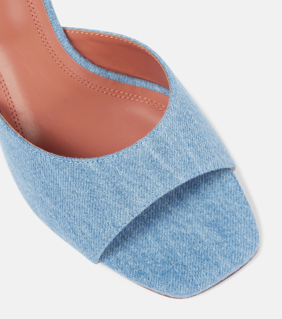 Lupita denim mules | Amina Muaddi
