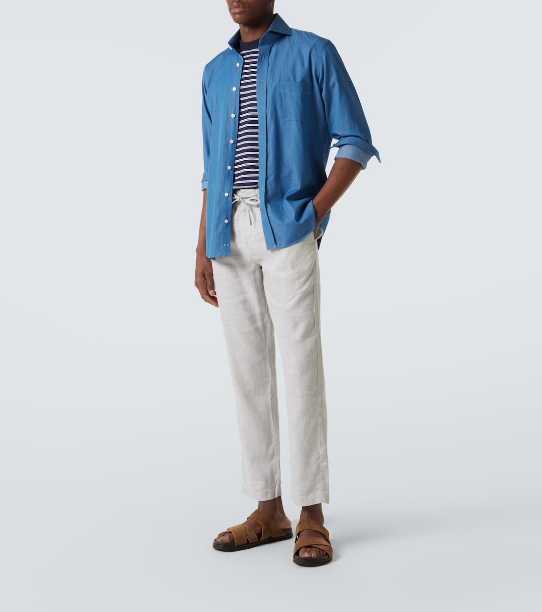 Pantaloni regular Oscar in lino e cotone | Frescobol Carioca