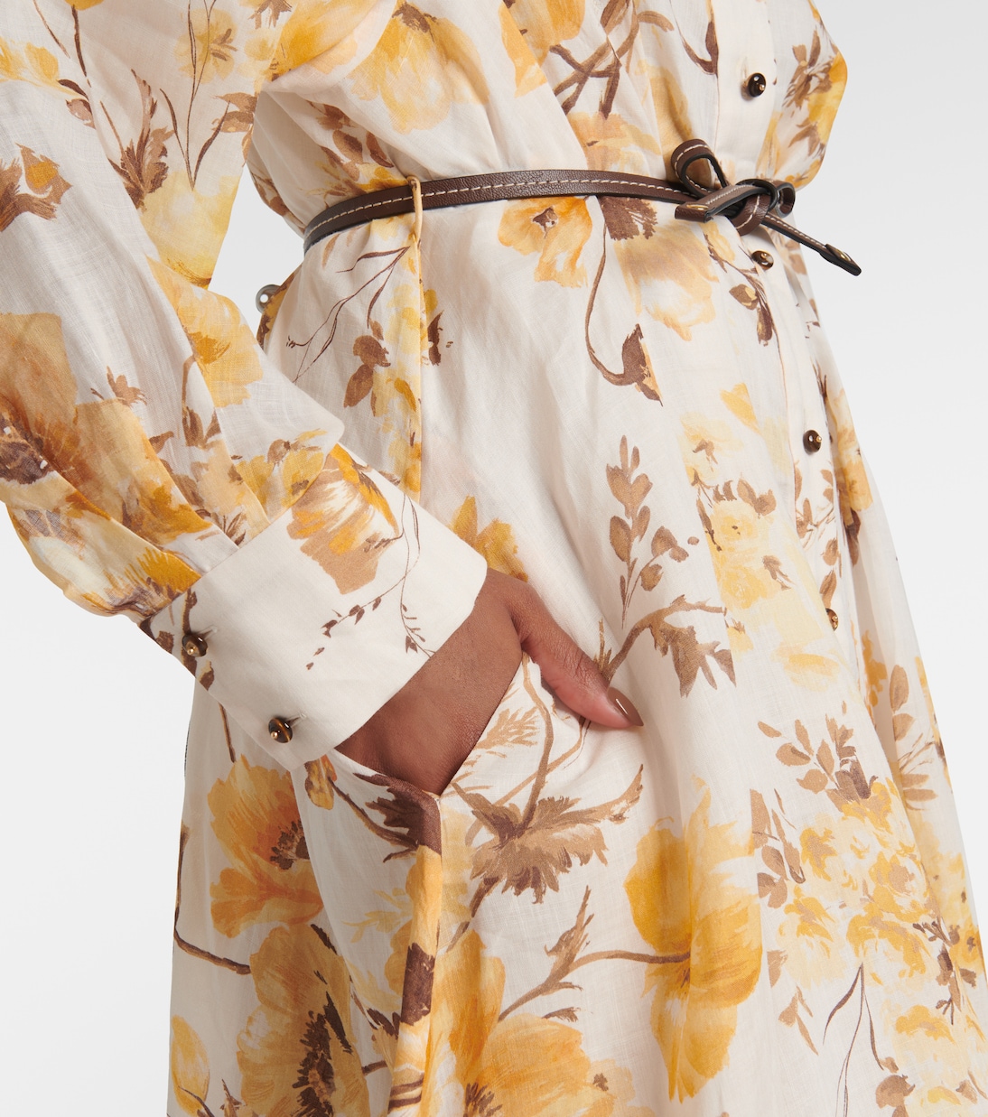 Robe chemise Ottie en ramie à fleurs | Zimmermann