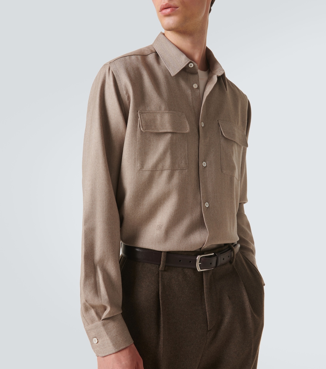 Herringbone wool shirt | Berluti
