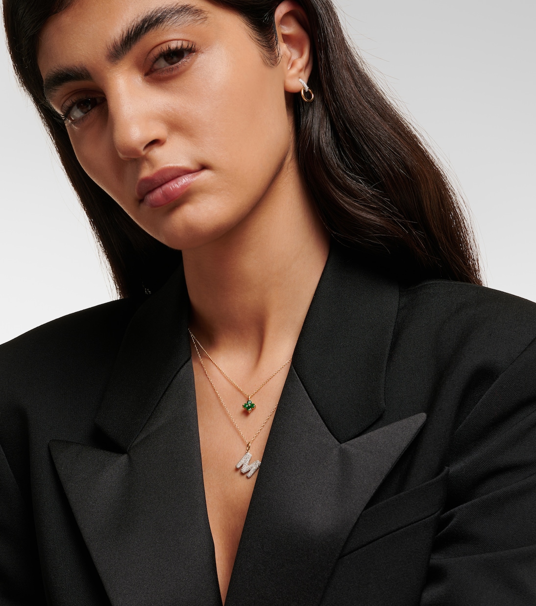 Collier Luckiest Clover en or 10 ct et émeraude | Stone and Strand