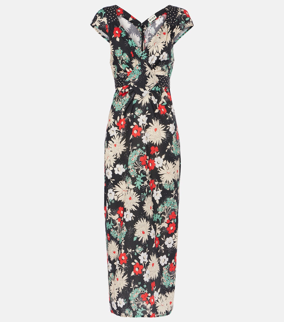 Vestido midi Carey de algodón floral | Rixo