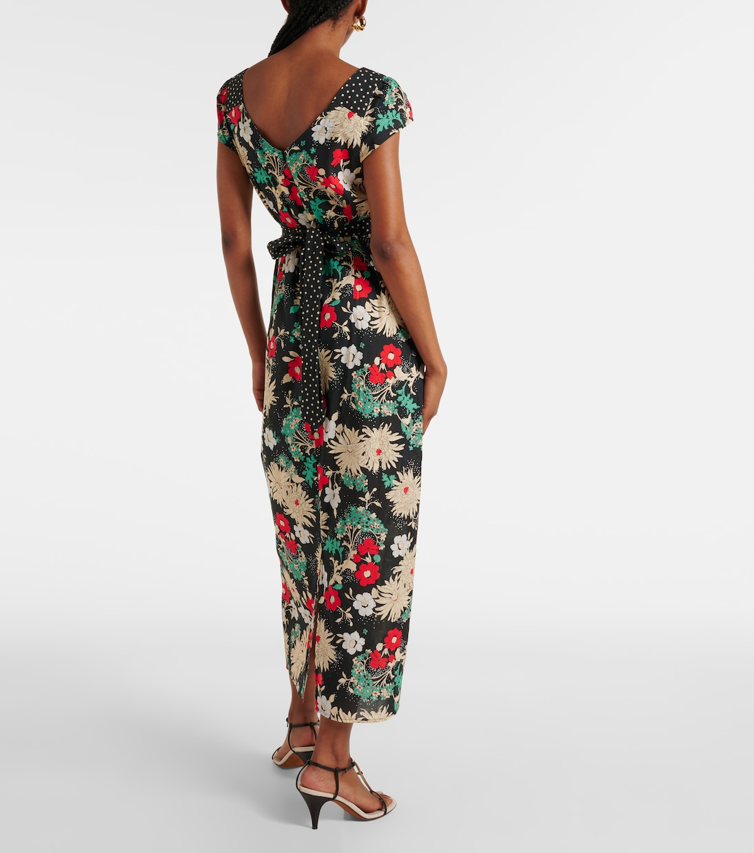 Vestido midi Carey de algodón floral | Rixo