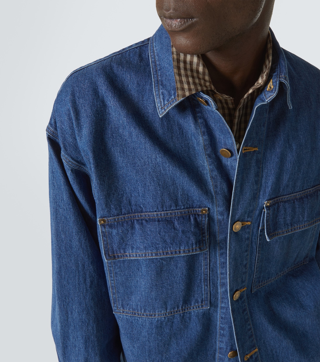 Denim shirt in blue - Auralee | Mytheresa