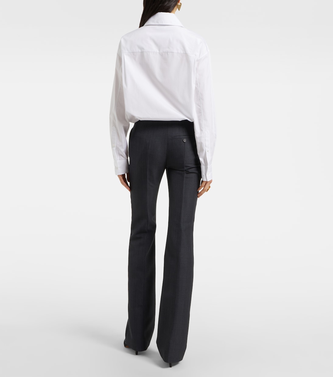 High-rise wool bootcut pants | McQueen