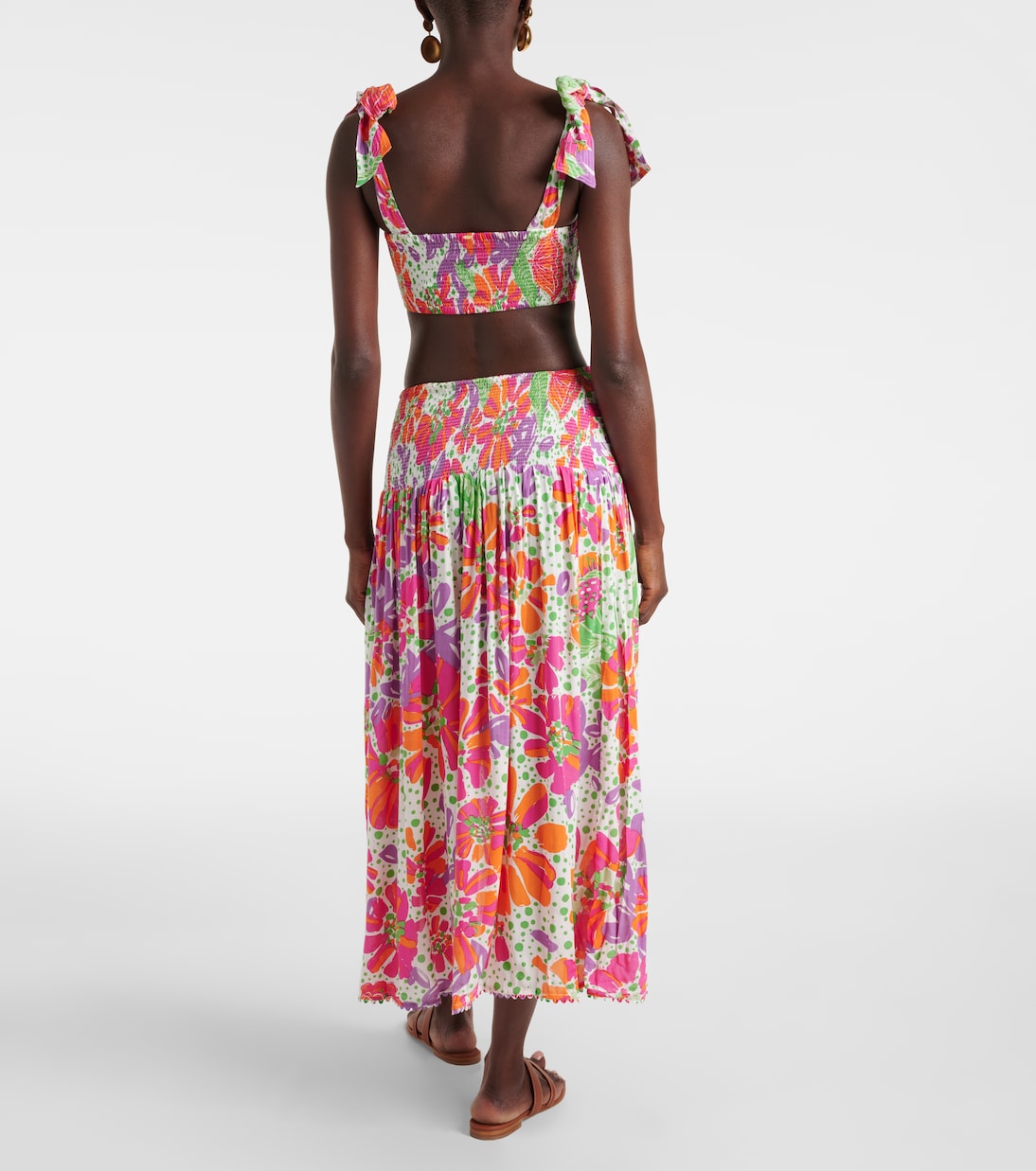 Falda larga Carla estampada | Poupette St Barth