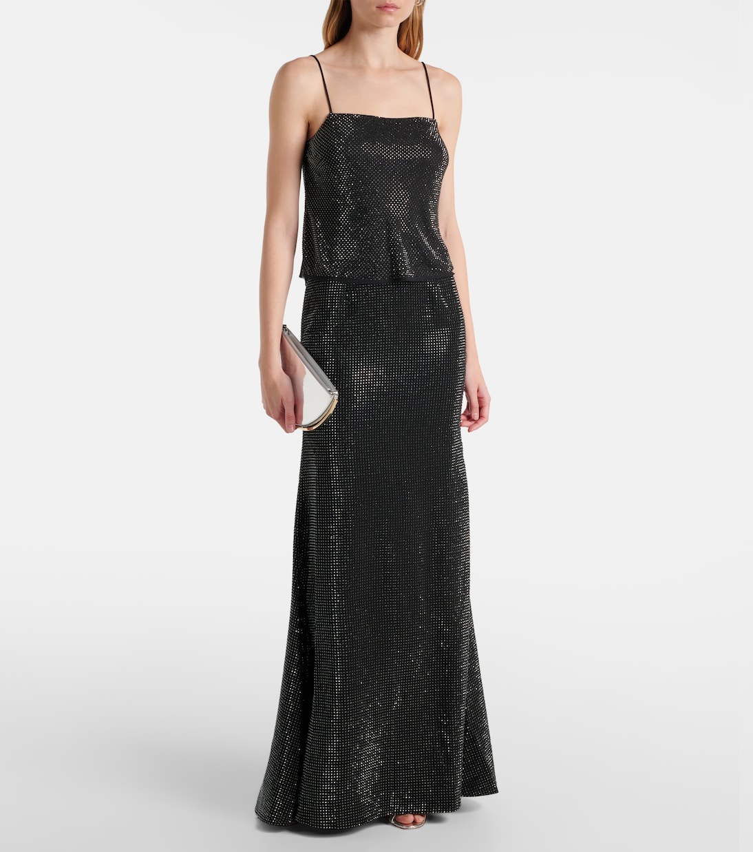 Camisole in chiffon di seta con cristalli | Roland Mouret