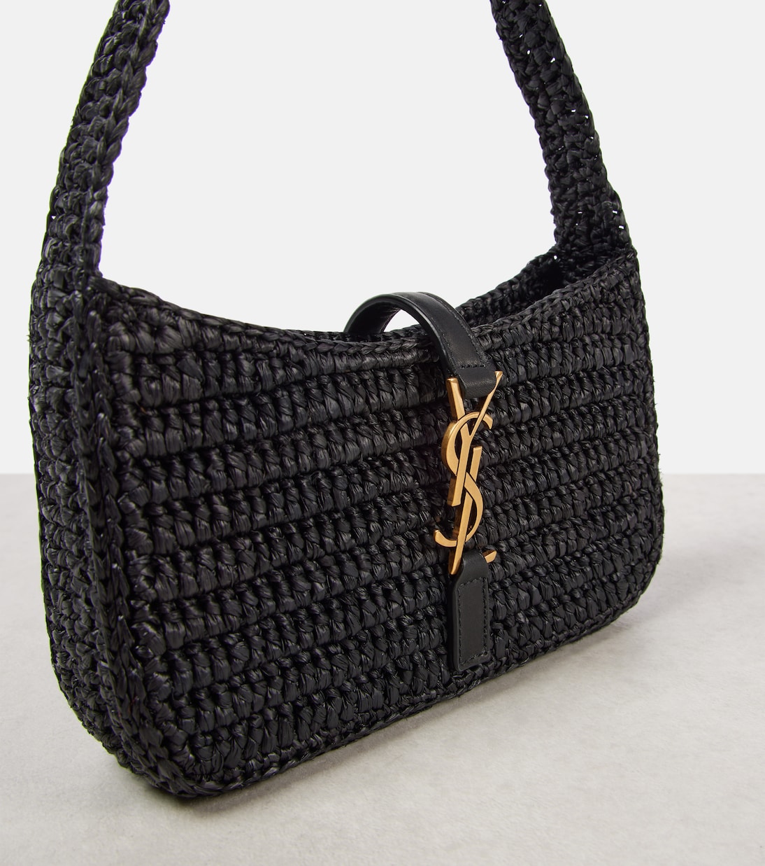 Le 5 à 7 Mini raffia shoulder bag | Saint Laurent