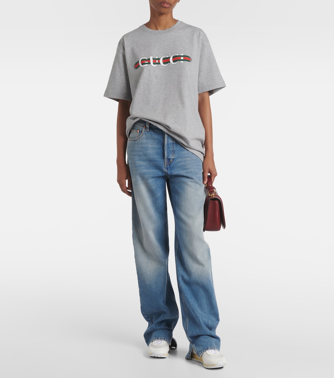 Camiseta de jersey de algodón con logo | Gucci