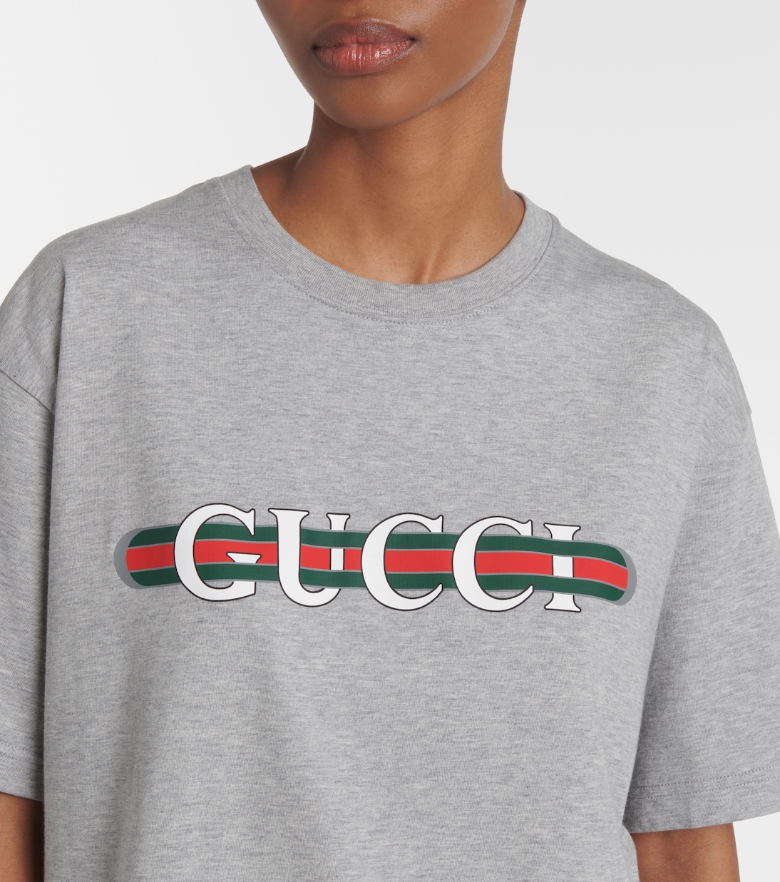 Camiseta de jersey de algodón con logo | Gucci