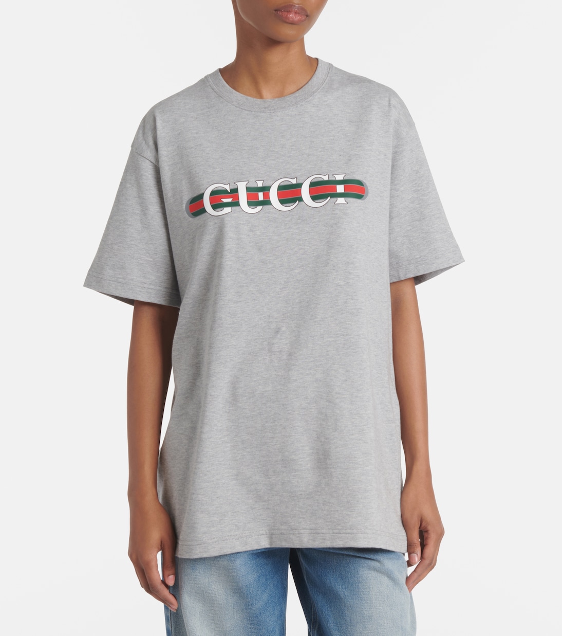 Camiseta de jersey de algodón con logo | Gucci