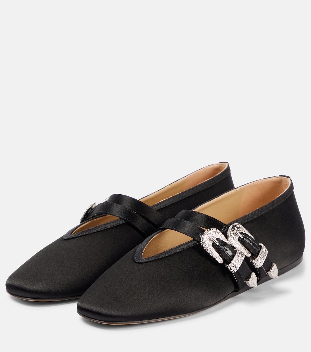 Scarpe ballerine in raso Claudia con fiocco, stile Mary Jane, marca Beryl, eleganti e giovanili.