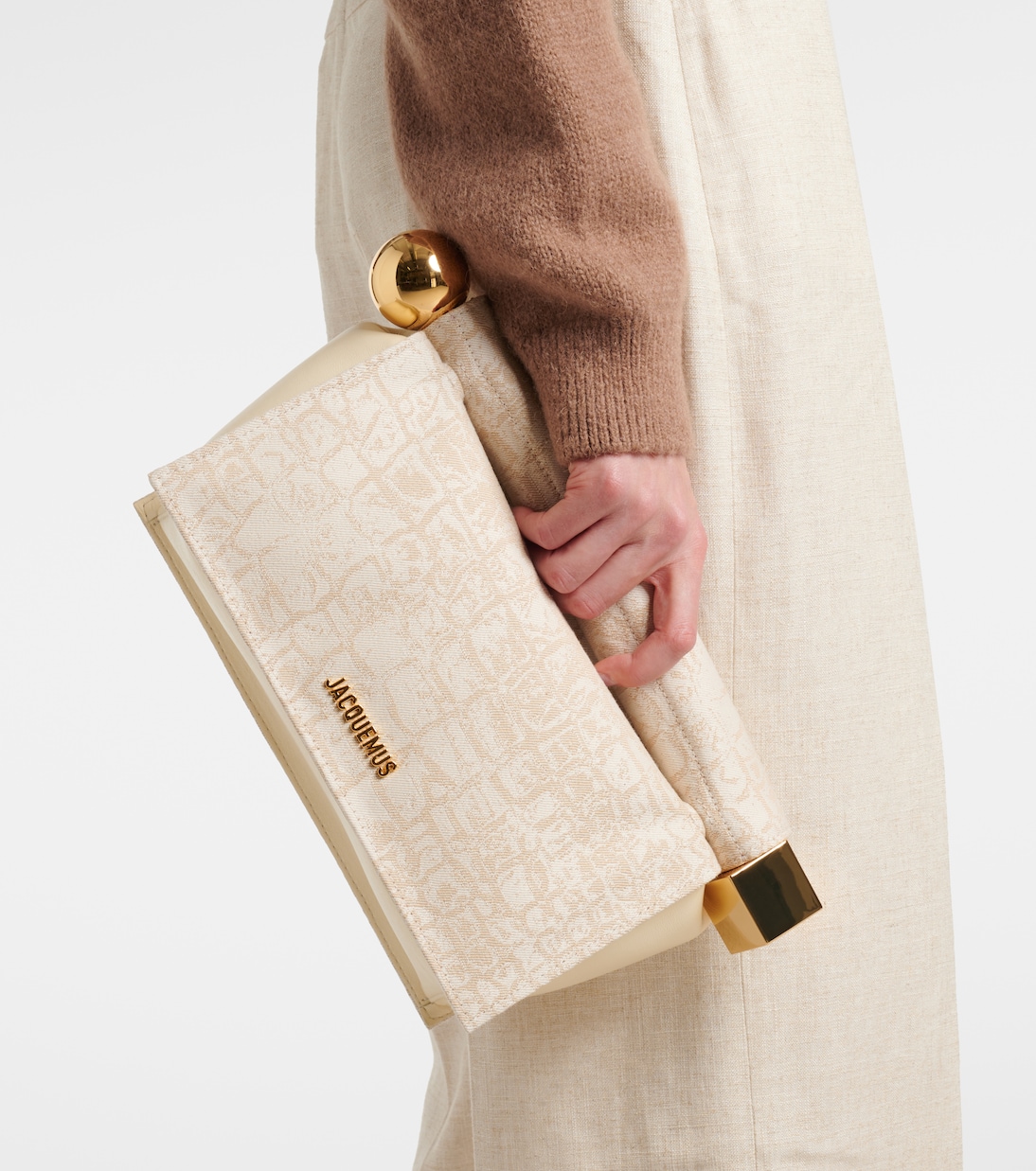 Clutch Rond Carré in canvas con pelle | Jacquemus