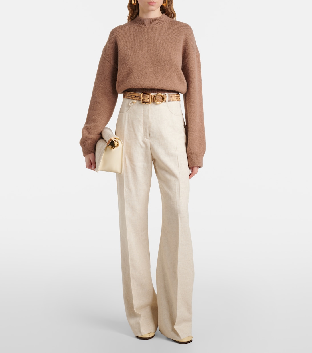 Clutch Rond Carré in canvas con pelle | Jacquemus