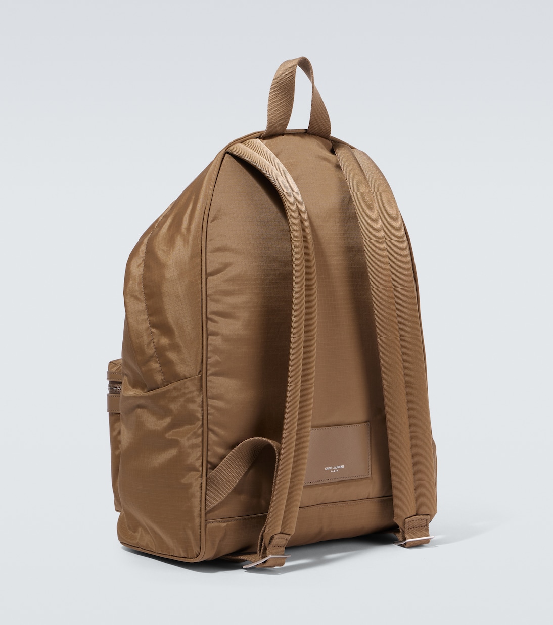 City leather-trimmed ripstop backpack | Saint Laurent