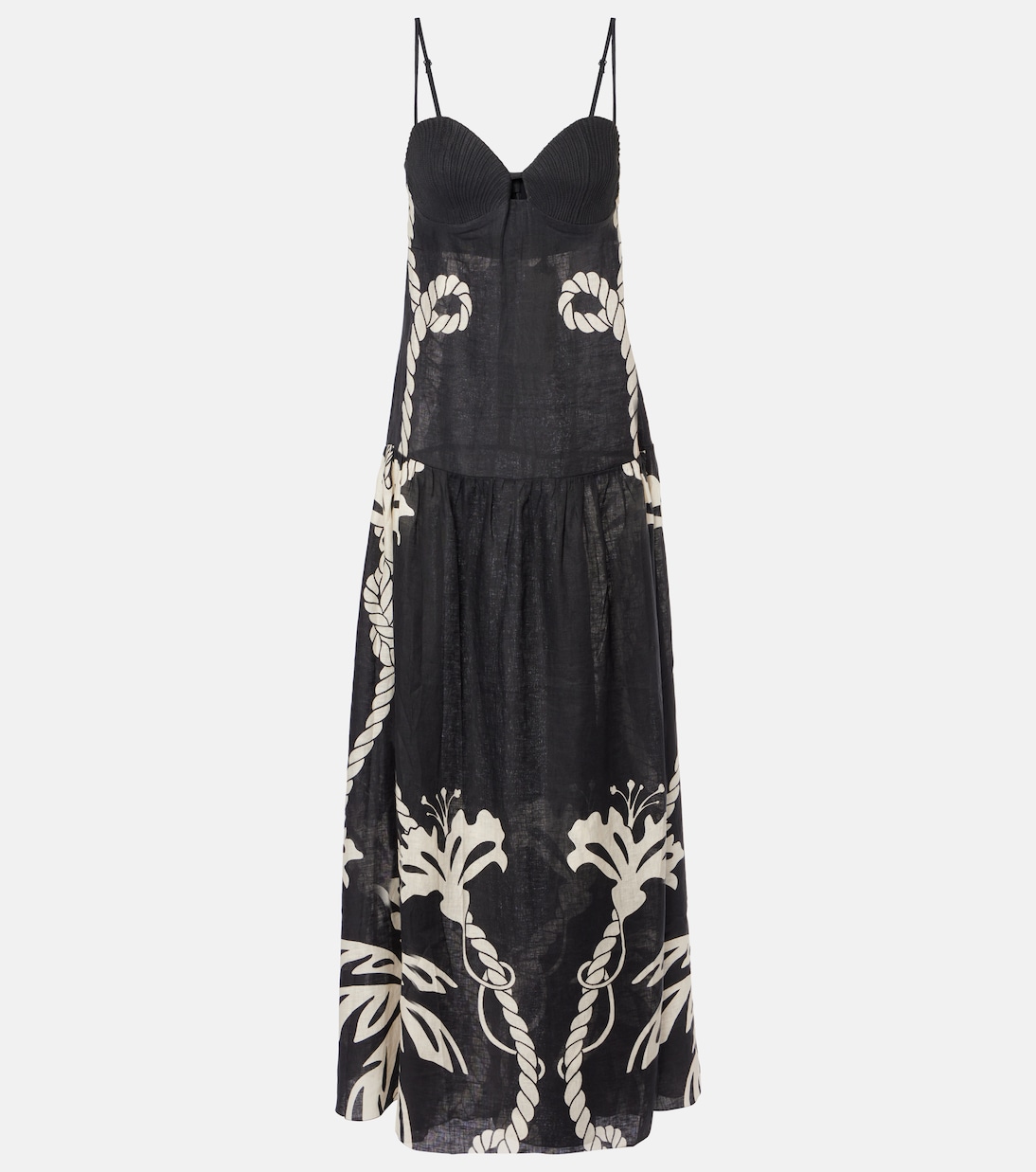 Printed linen maxi dress | Johanna Ortiz