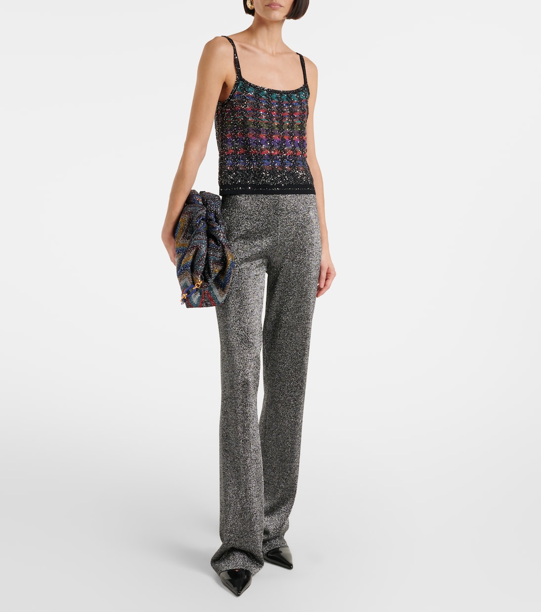 Lamé slim pants  | Missoni