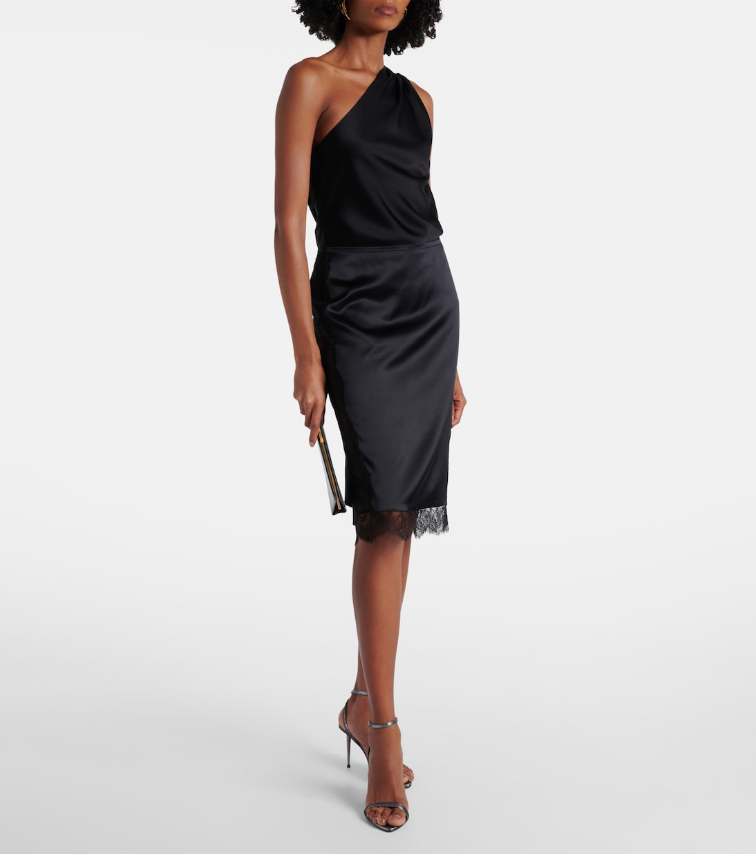 One-shoulder crêpe satin top | Tom Ford