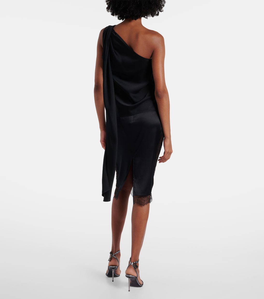 One-shoulder crêpe satin top | Tom Ford