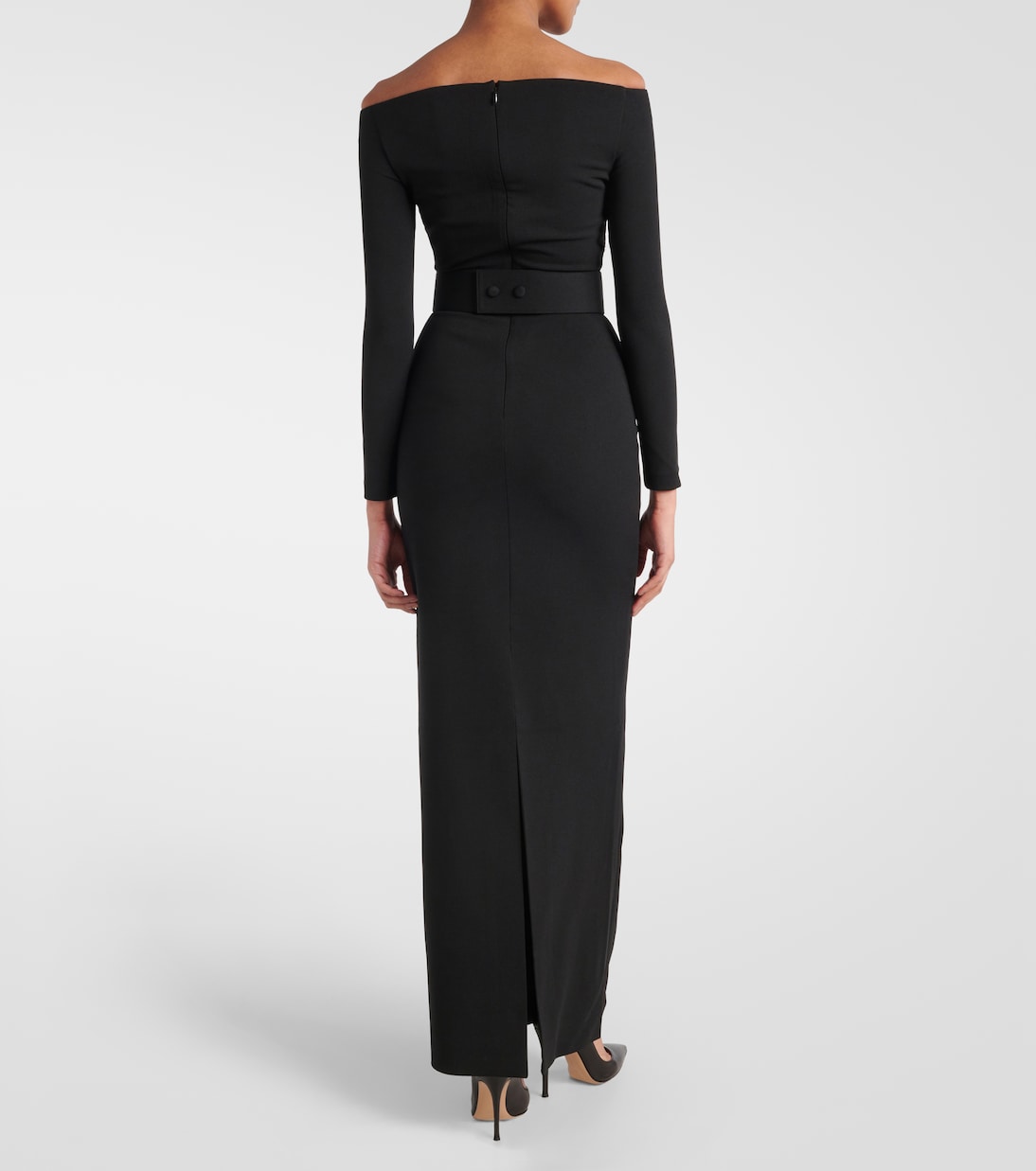 Sabina off-shoulder gown | Solace London