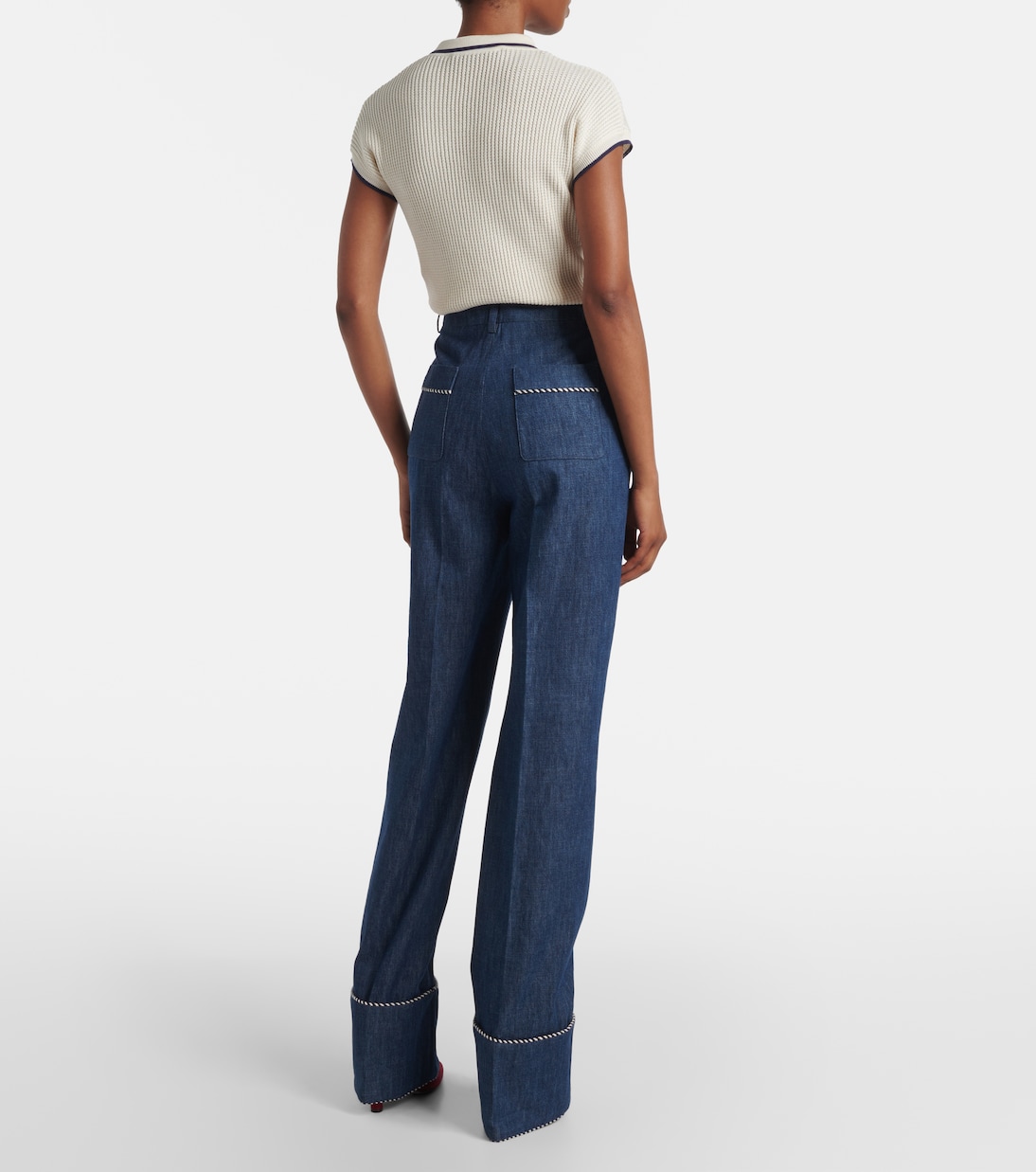 Pantaloni regular in chambray | Valentino