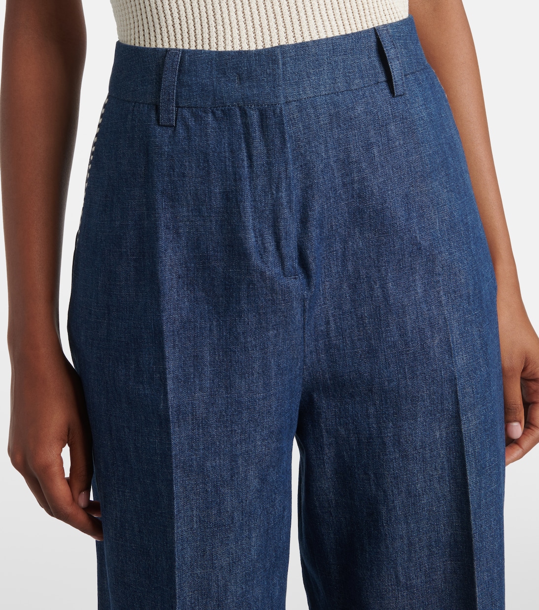 Pantaloni regular in chambray | Valentino