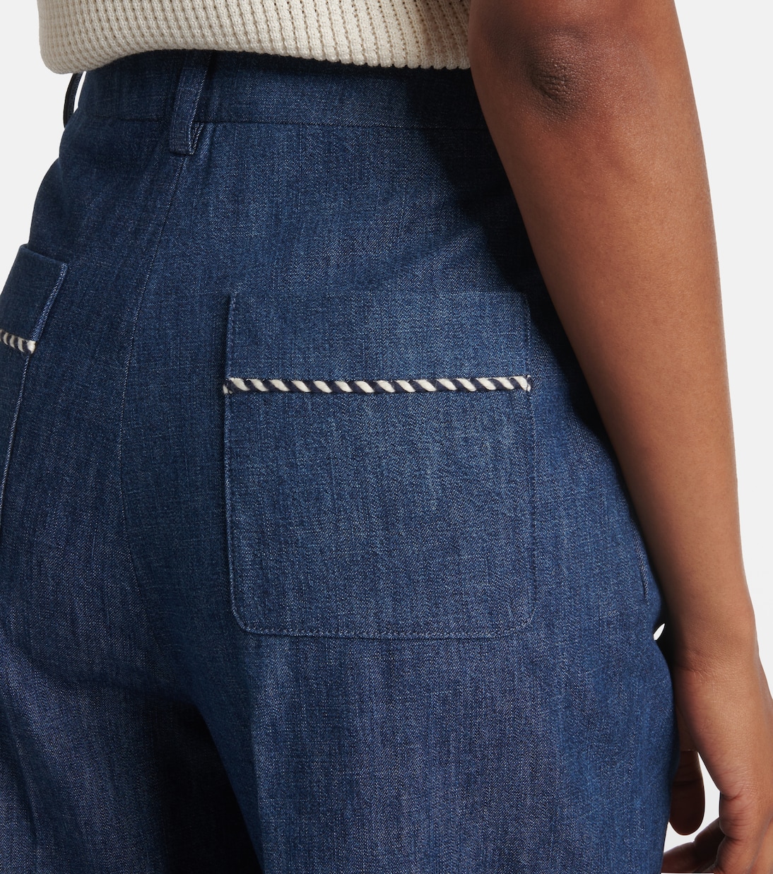 Pantaloni regular in chambray | Valentino