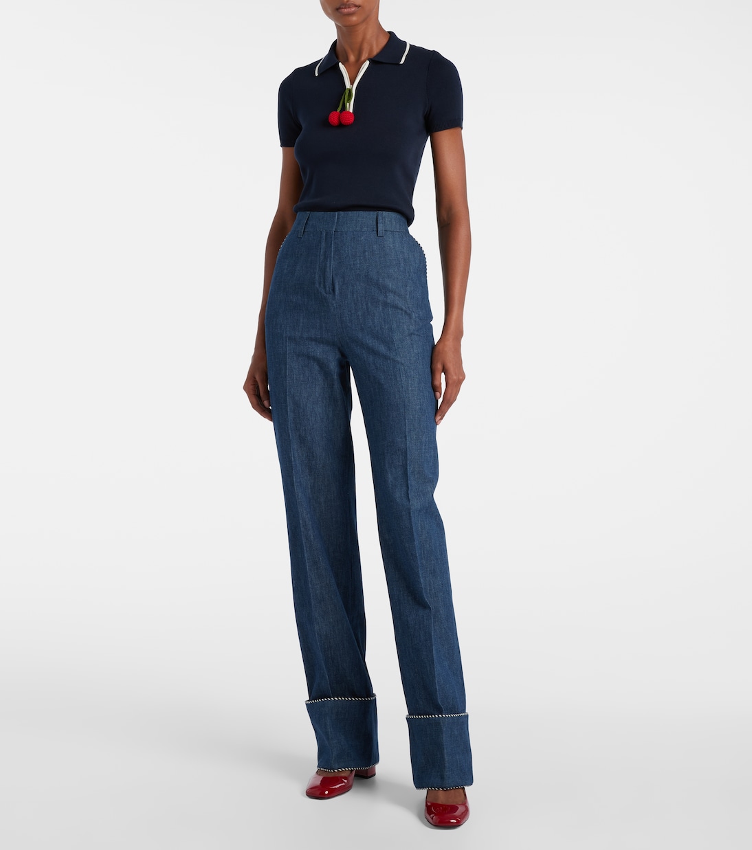 Pantaloni regular in chambray | Valentino