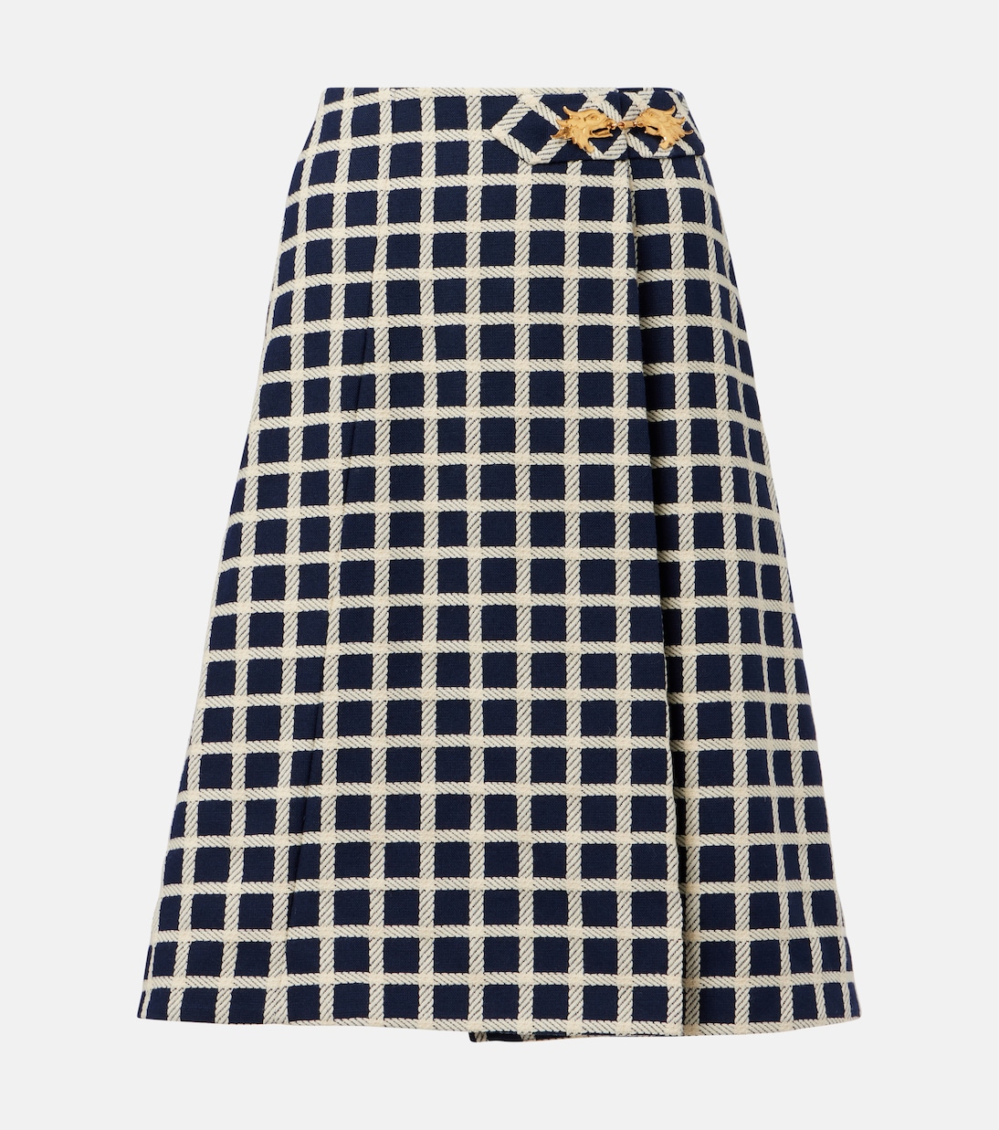 Jupe-short midi en laine et coton mélangés | Valentino