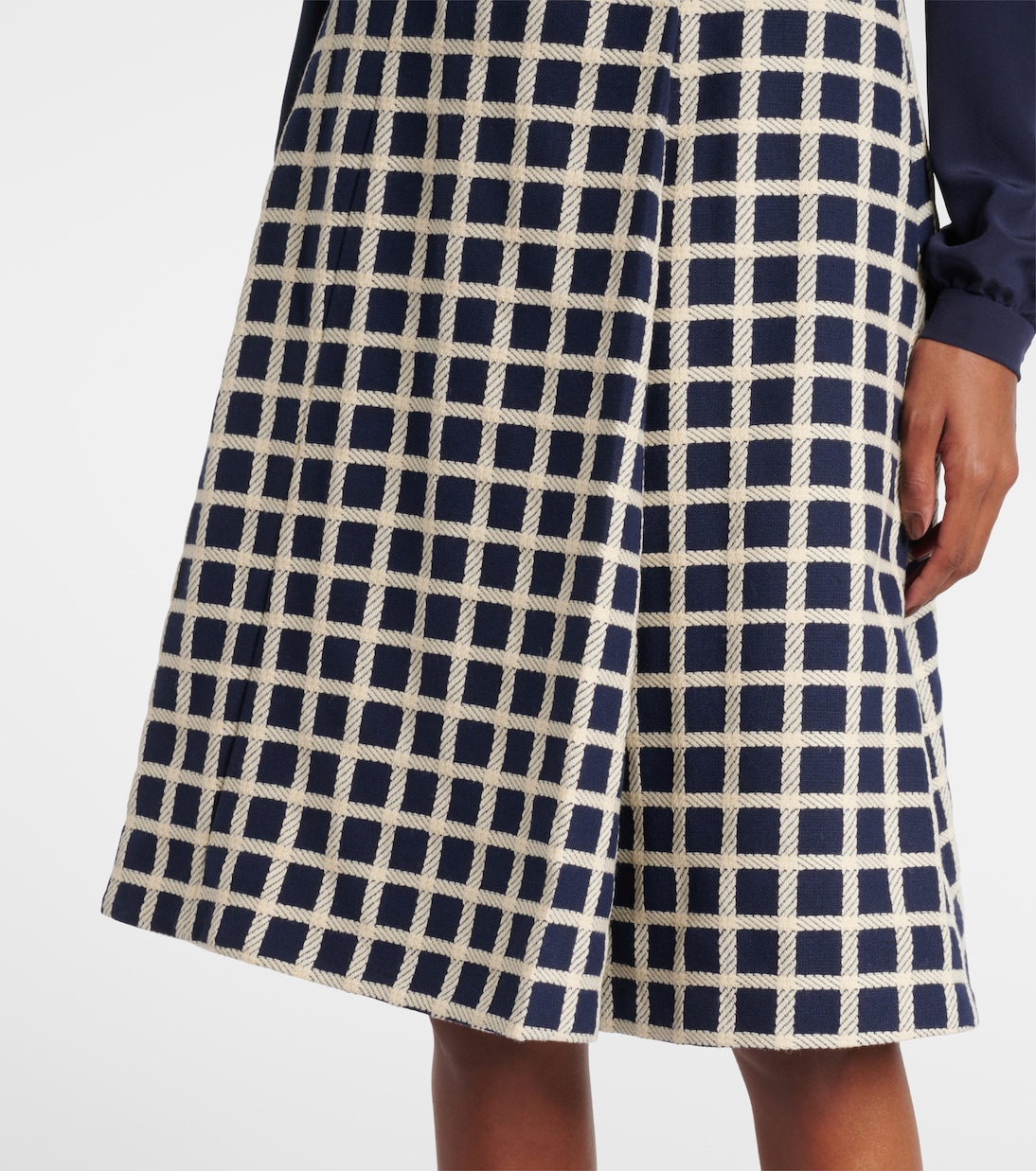 Jupe-short midi en laine et coton mélangés | Valentino