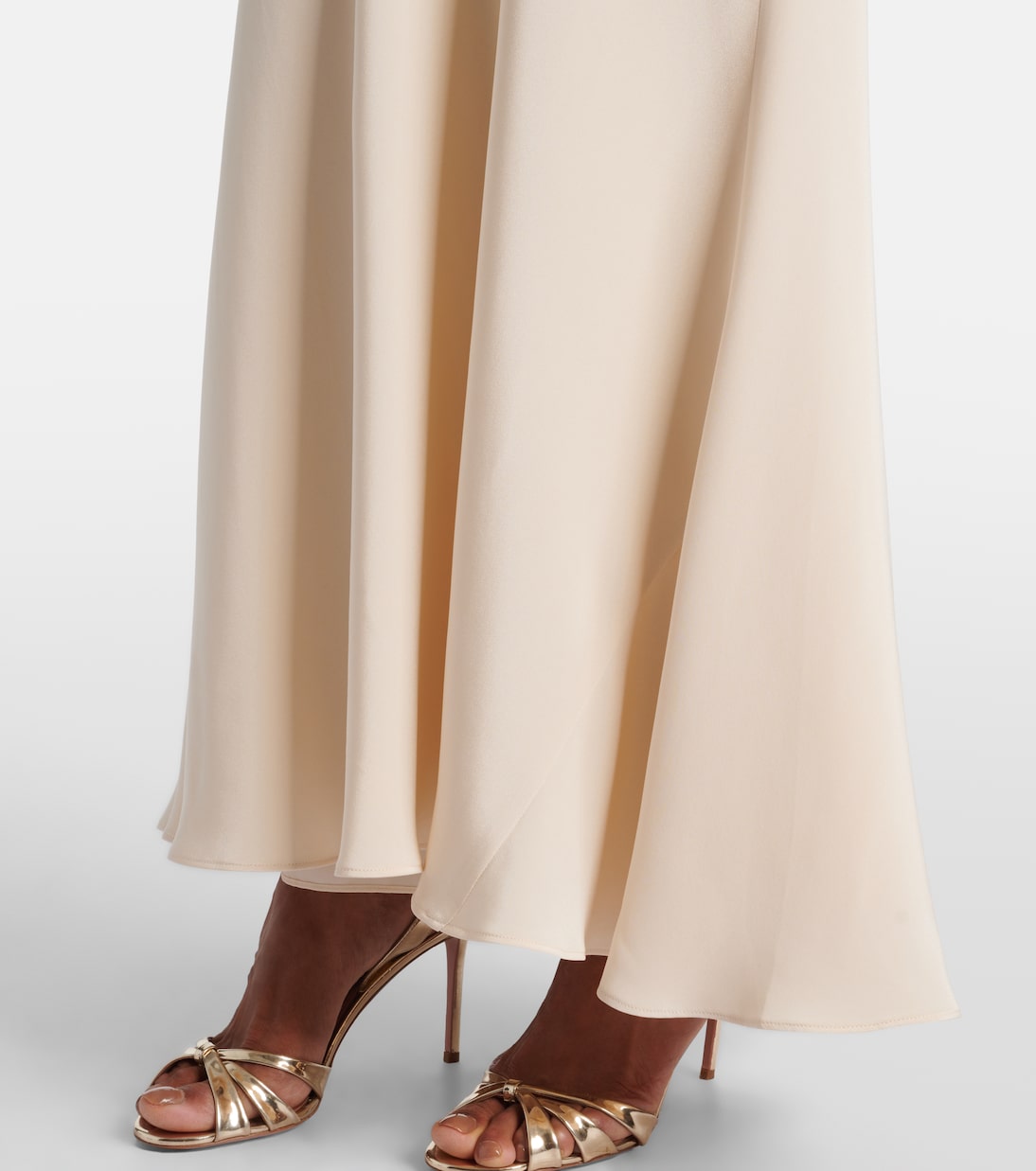 Abito lungo in seta con scollo all’americana | Roland Mouret