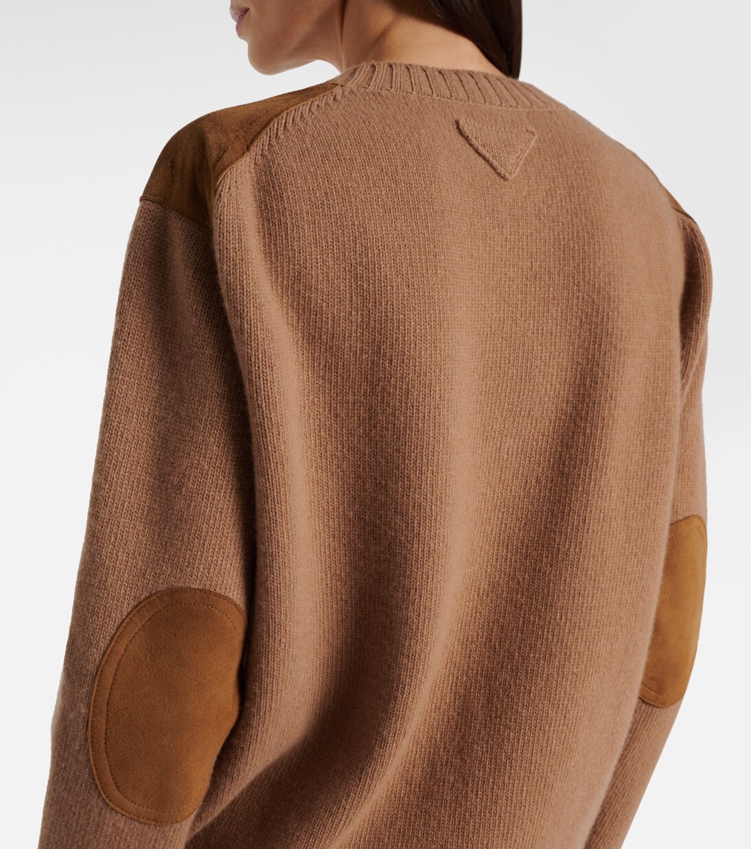 Pullover aus Veloursleder, Wolle und Kaschmir | Prada