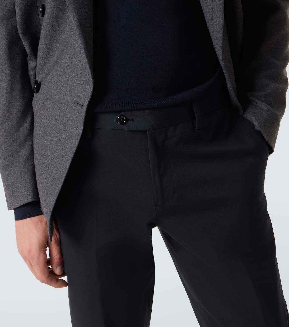 Cotton-blend slim pants | Lardini