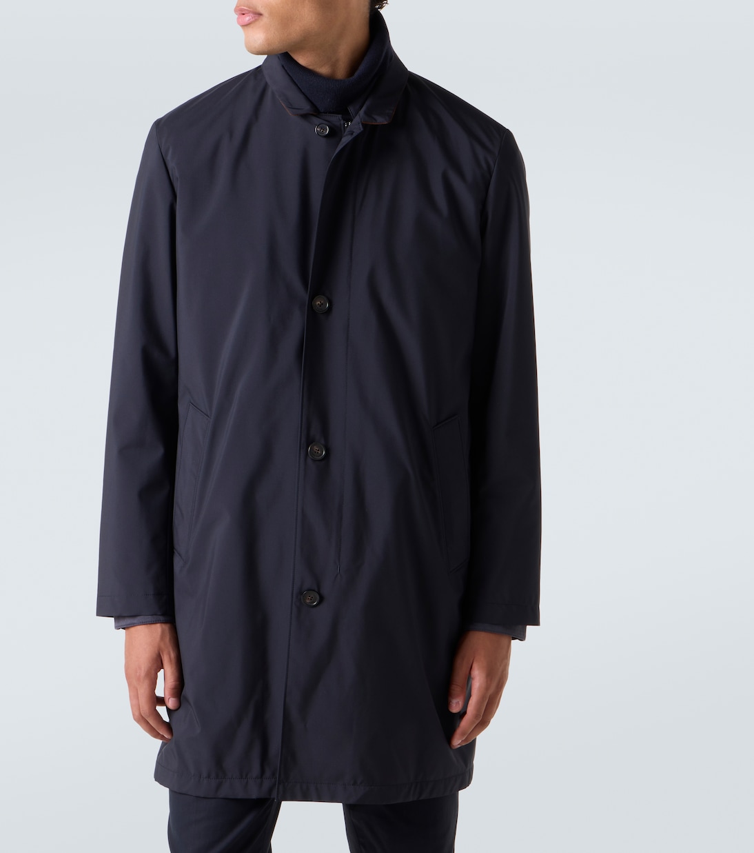 Windmate® suede-trimmed coat | Loro Piana