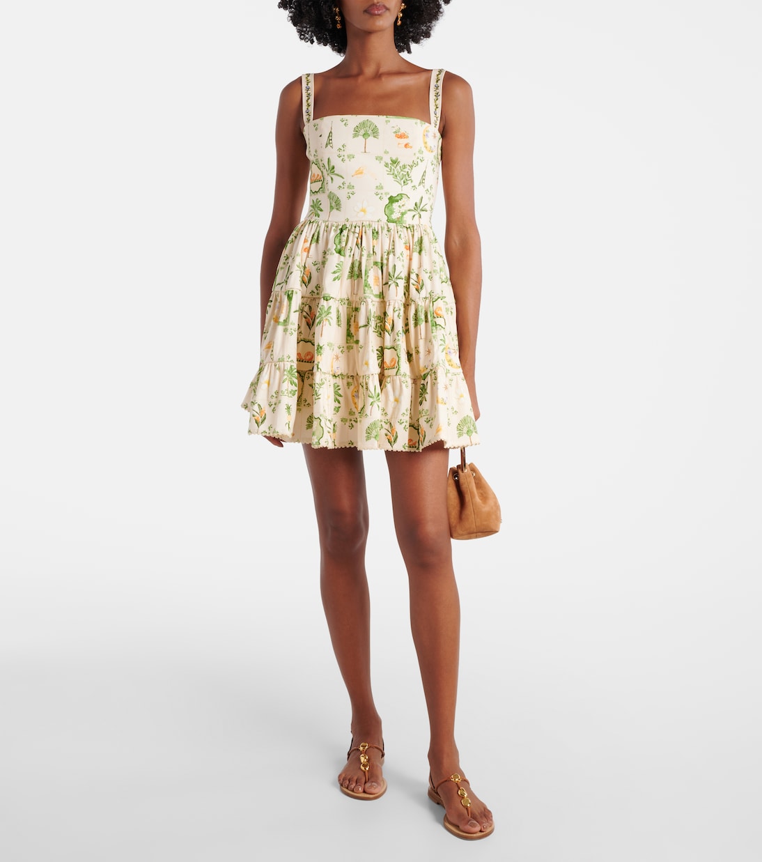 Lima floral cotton-blend minidress | Agua by Agua Bendita