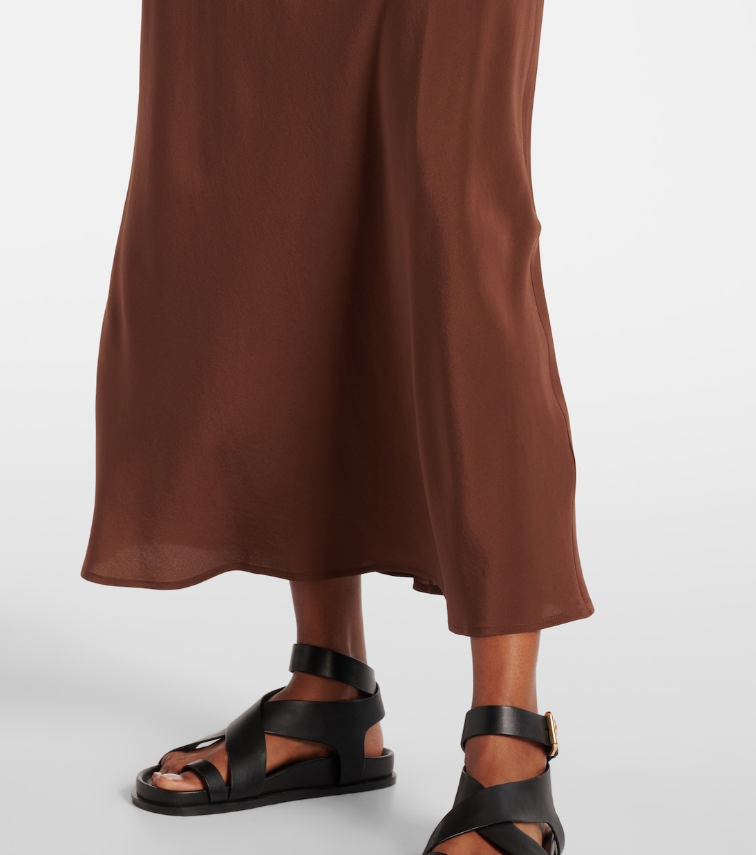 Valencia silk crêpe maxi dress | Asceno