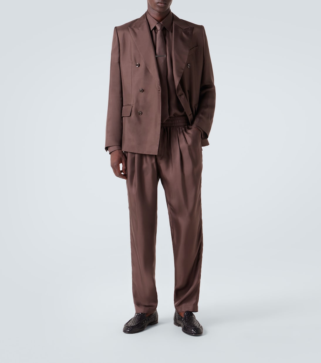 Double-breasted silk twill blazer | Dolce&Gabbana
