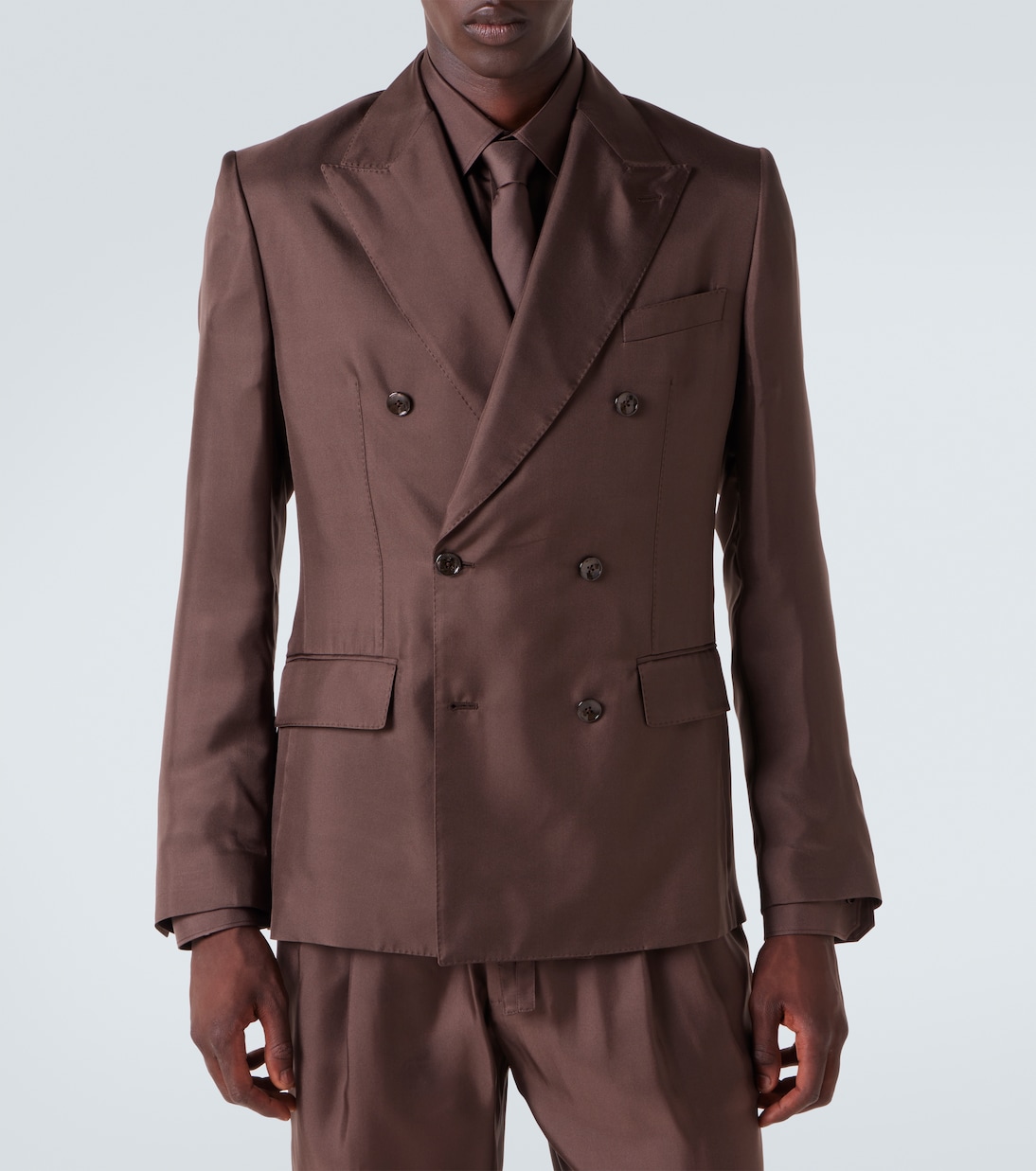 Double-breasted silk twill blazer | Dolce&Gabbana