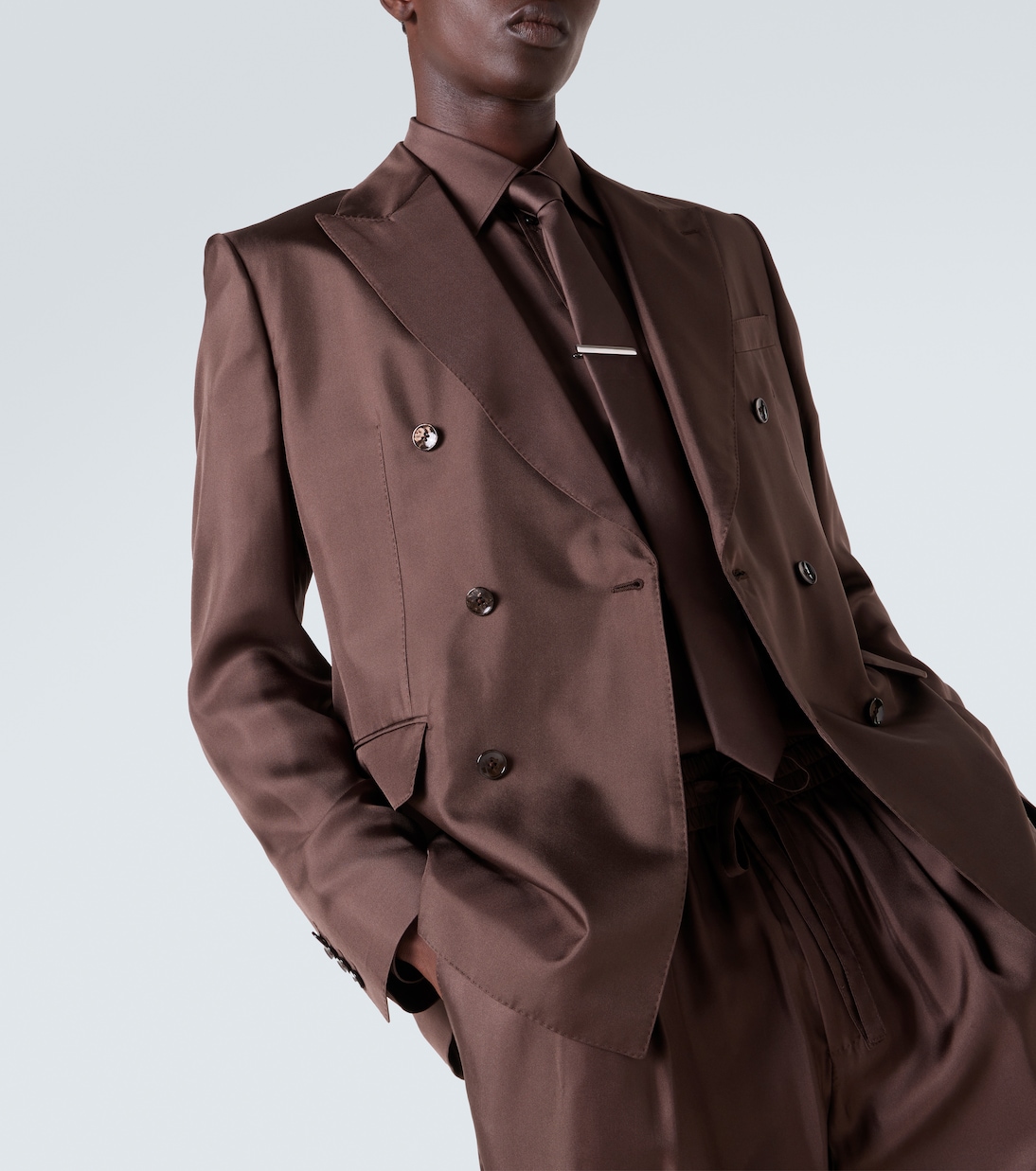 Double-breasted silk twill blazer | Dolce&Gabbana