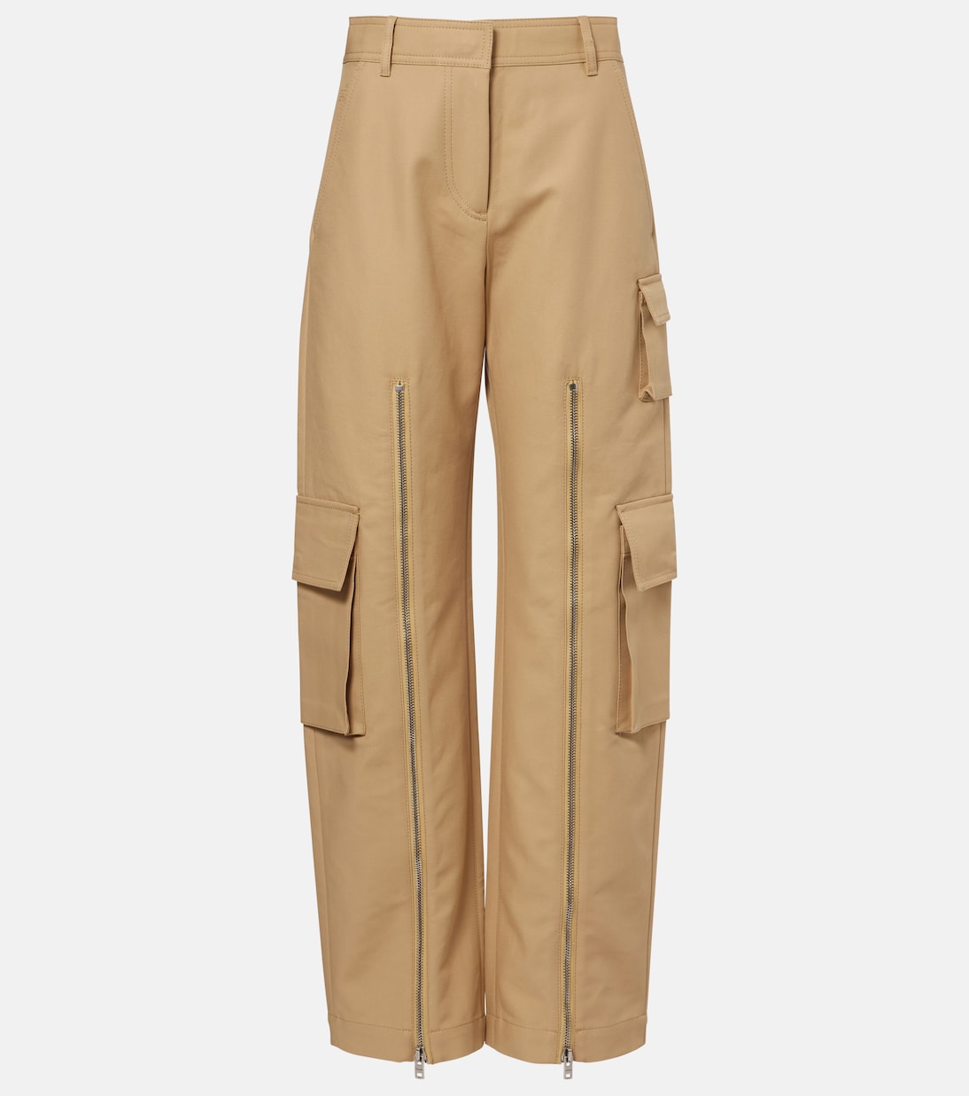 Layered mid-rise cotton satin pants | Acne Studios