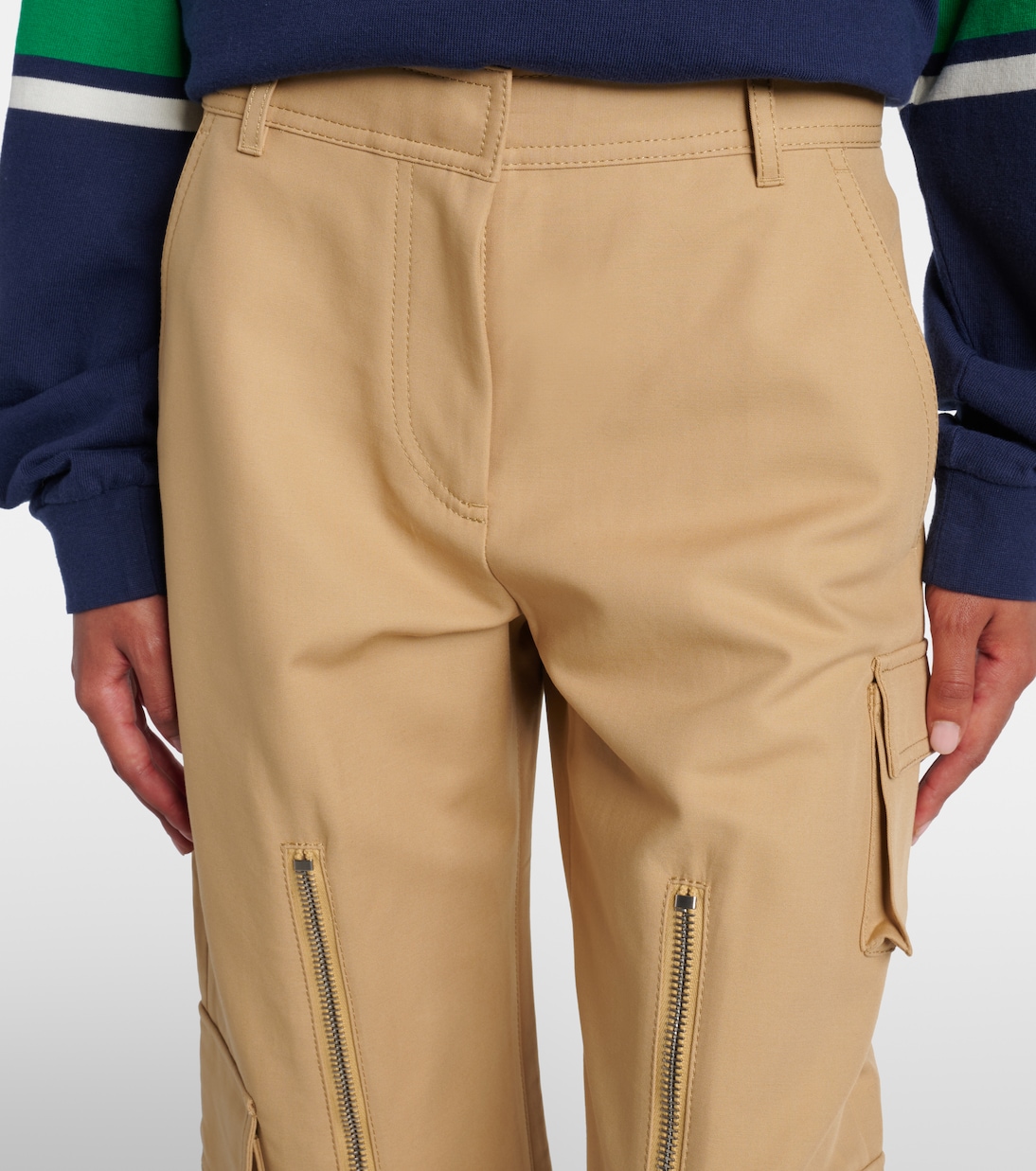 Layered mid-rise cotton satin pants | Acne Studios
