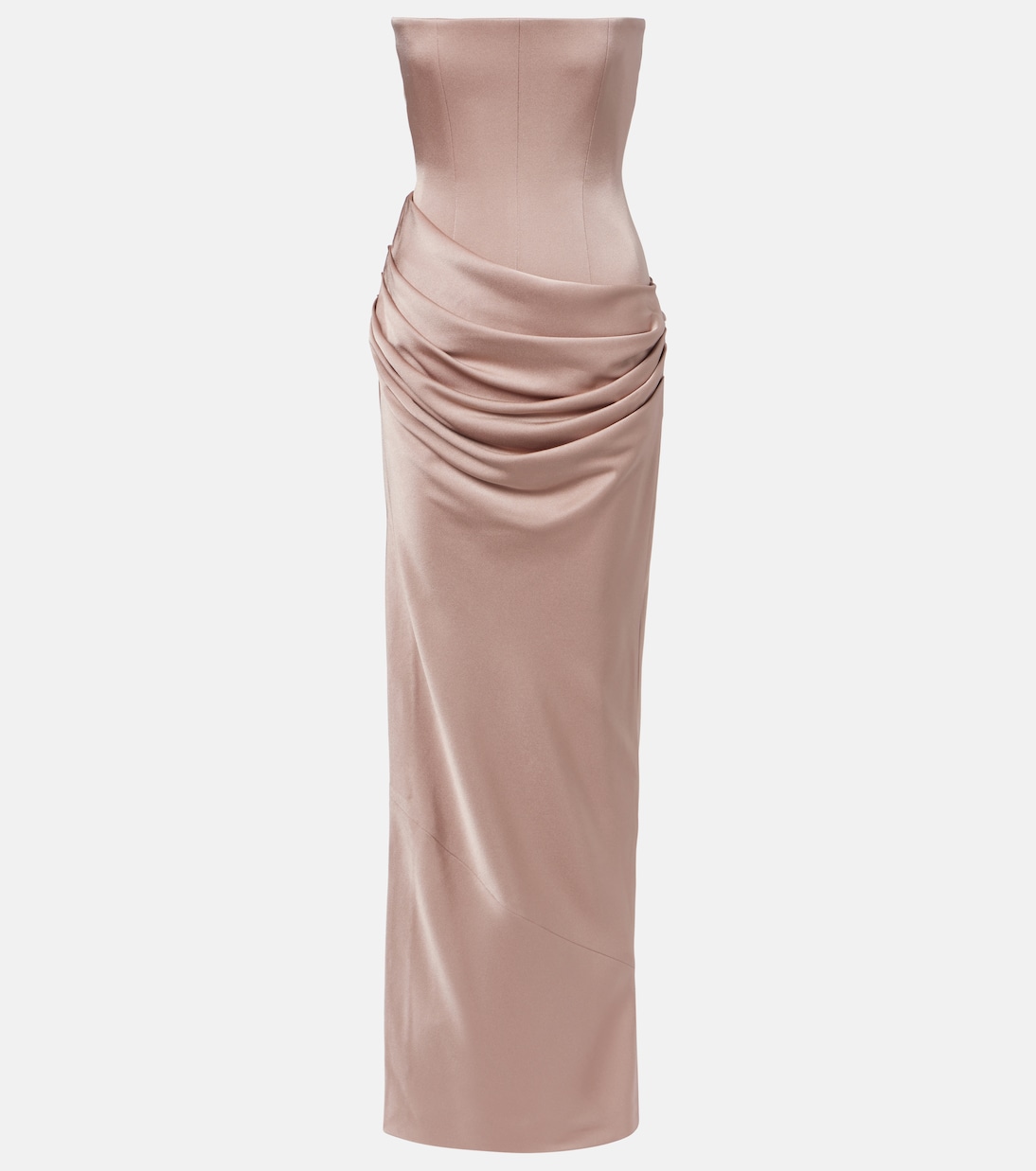 Draped satin corset gown | Alex Perry