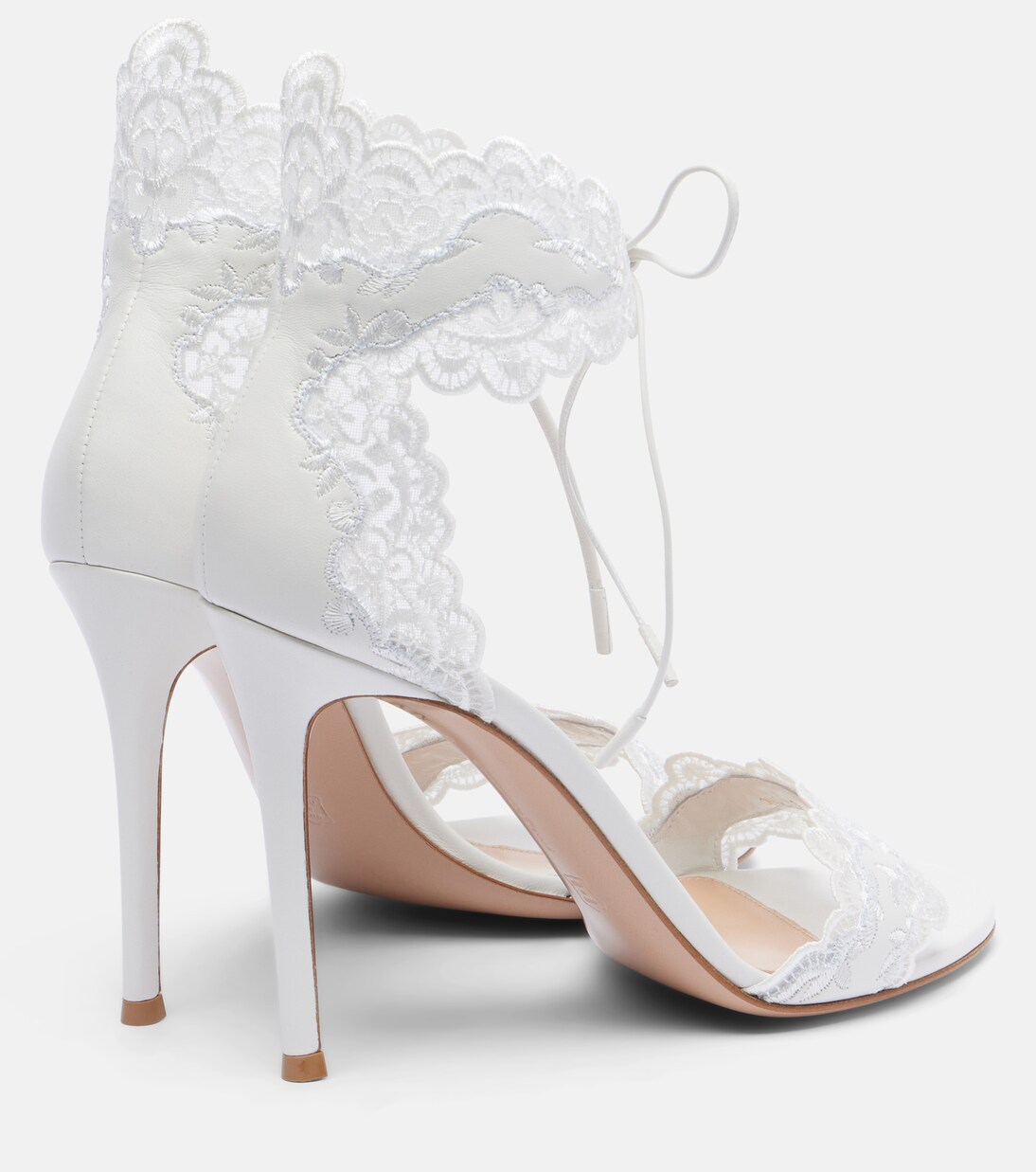 Evie 105 embroidered leather sandals | Gianvito Rossi